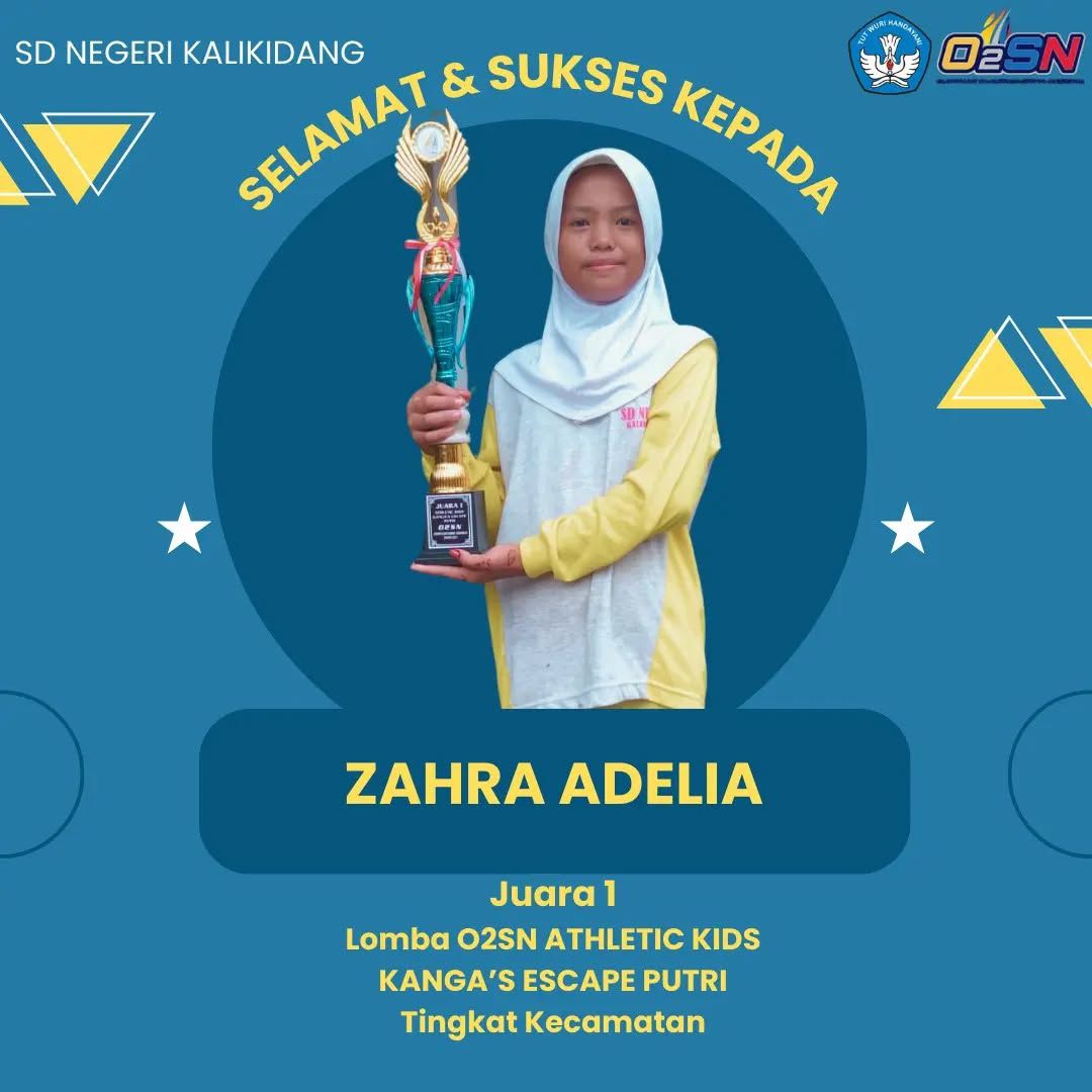Juara 1 Lomba O2SN ATHLETIC KIDS KANGA'S ESCSPE PUTRI Tingkat Kecamatan
