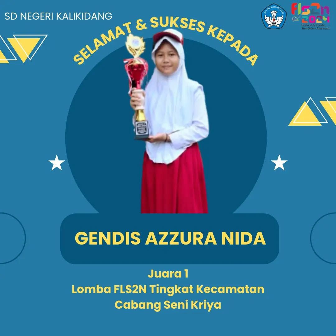 Juara 1 Lomba FLS2N Tingkat Kecamatan Cabang Seni Kriya